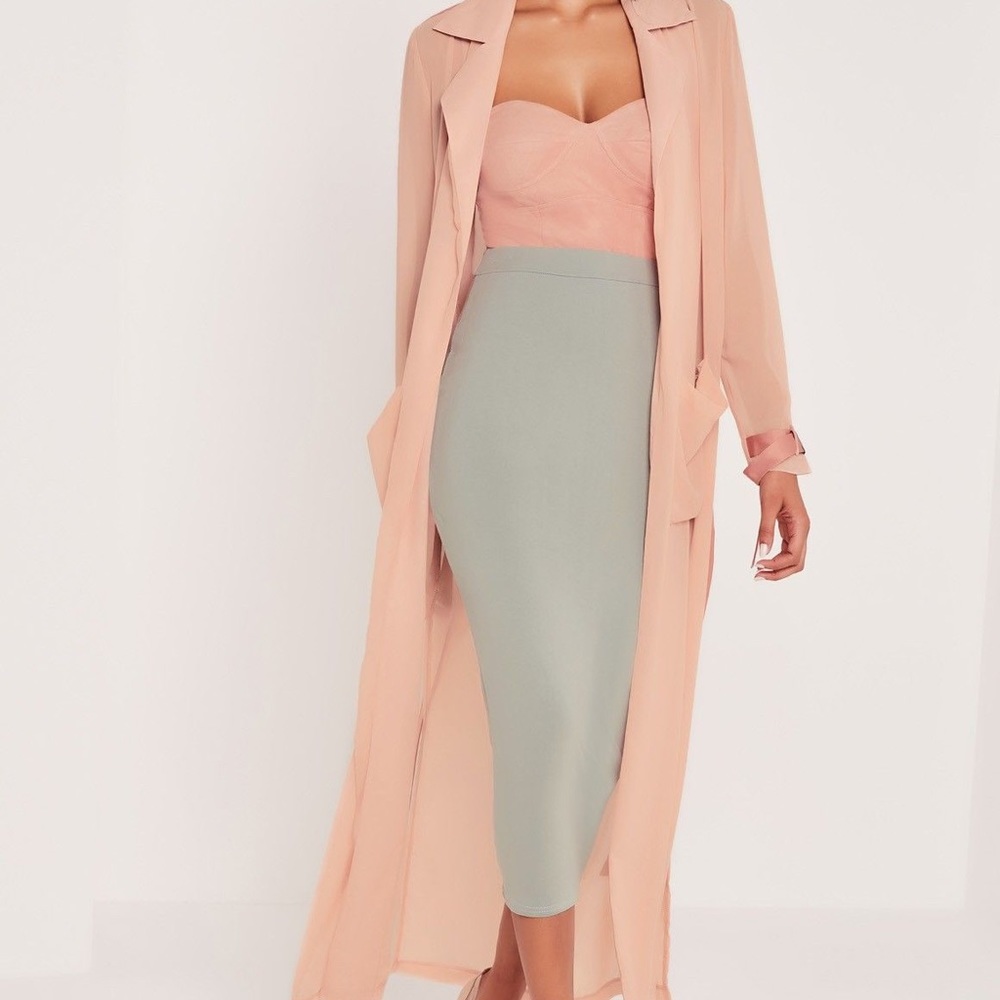Carli Bybel x Missguided Double Layered Midi Skirt